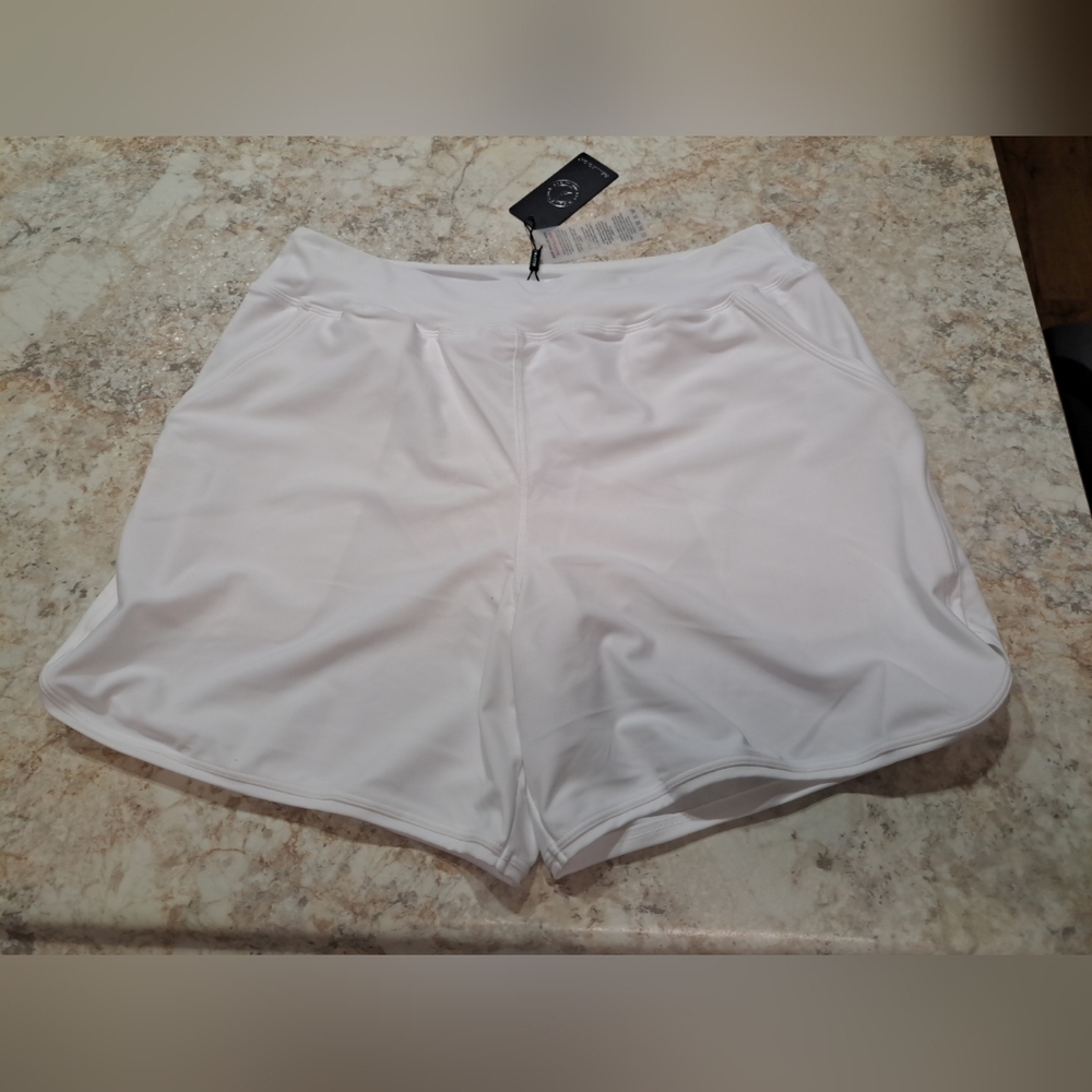 Relleciga Ladies Swimming Trunks White Size L NWT $99.99